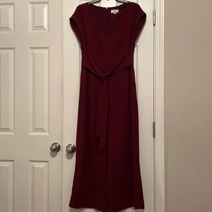 Loft Burgundy Jumpsuit